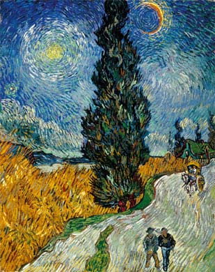 riproduzione di Sentiero di notte in Provenza di Van Gogh